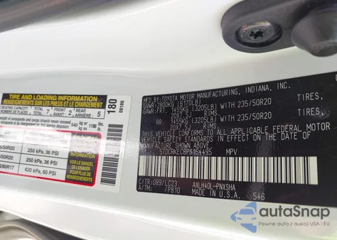 2023 Toyota Sienna 25Th Anniversary Edition из США, поврежденный, VIN 5TDCRKEC8PS154495